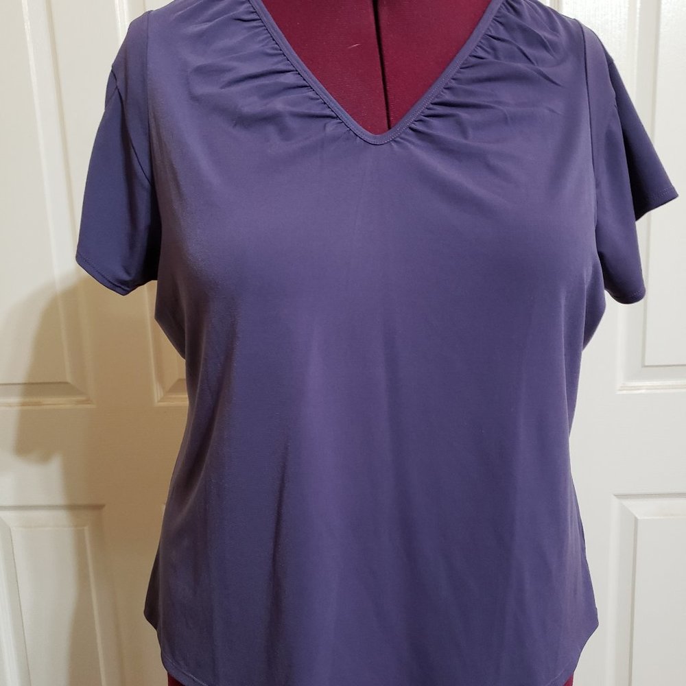 Van Heusen Purple V neck T shirt